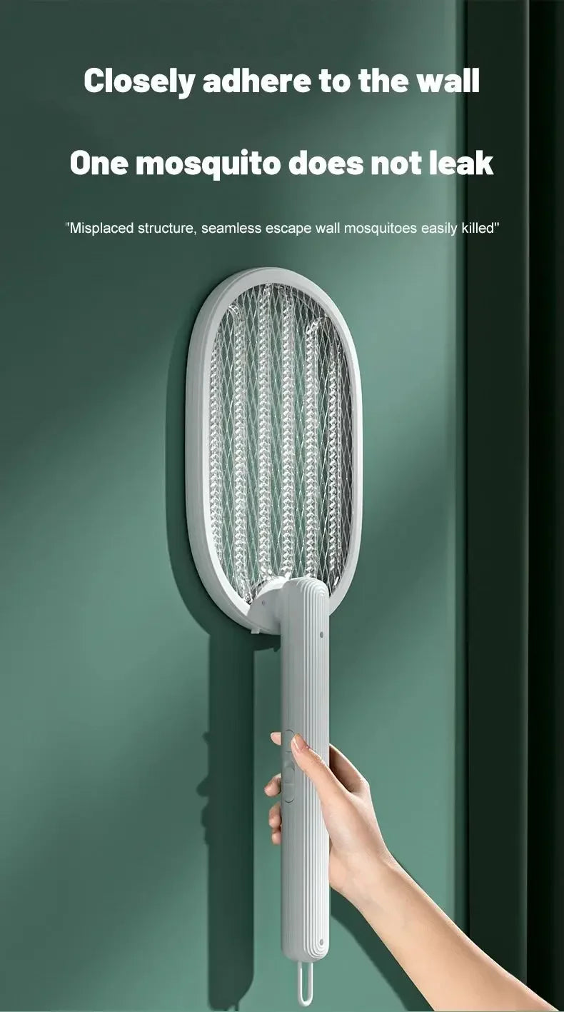 1pc New Mosquito Killer Lamp USB Rechargeable Electric Foldable Mosquito Killer Racket Fly Swatter 3000V Repellent Lamp