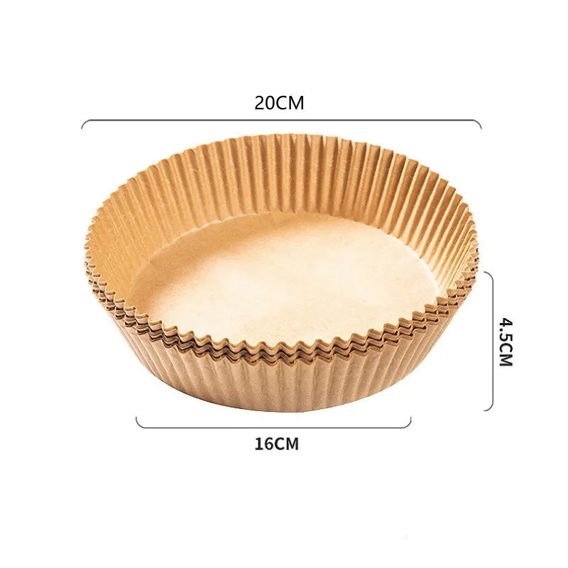50/100PCS Air Fryer Disposable Paper Square Round Baking Paper Barbecue Plate NonStick Mat Kitchen Oven Oil Absorbing Paper Tool