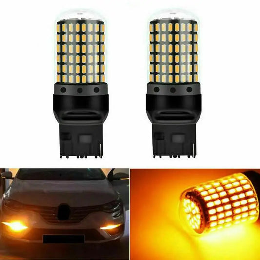 2Pcs 144SMP 1156 BA15S P21W BAU15S PY21W 7440 W21W P21/5W 1157 7443 3157 LED Bulbs 54smd CanBus Lamp Reverse Turn Signal Light